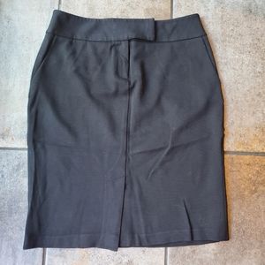 Style Co Black Pencil Skirt Front Slit High Rise Preppy Office Work Neutral 8